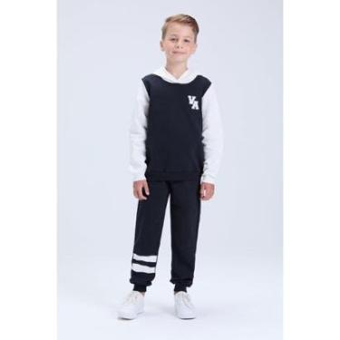 Imagem de Conjunto Infantil de Inverno Masculino Moletom VA com Capuz-Masculino