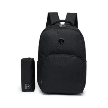 Imagem de Mochila Estojo Feminina Escolar Faculdade Reforçada Espaçosa-Feminino