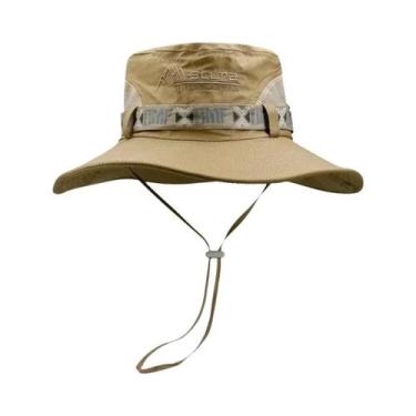 Imagem de Chapéu Balde de Aba Larga Masculino - Proteção UV, Ideal para Pesca, P