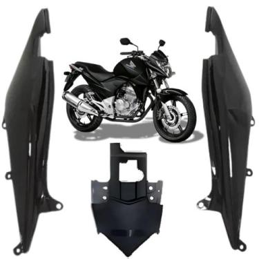 Imagem de Kit Carenagem Rabeta Lateral Traseira Completa Preto Brilho Honda Cb30