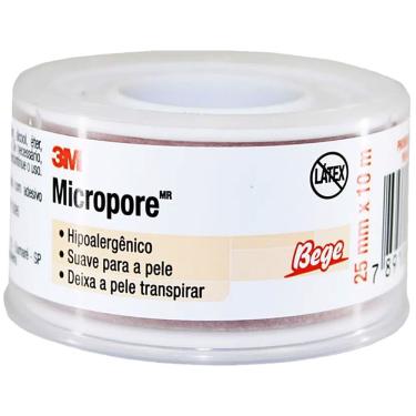 Imagem de Fita Médica Microporosa Micropore Solventum Bege 25mm X 10m