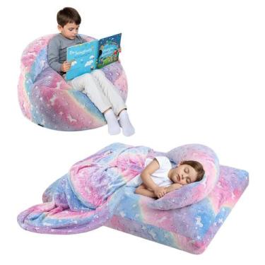 Imagem de Cadeira Bean Bag COMAX Unicorn Kids conversível