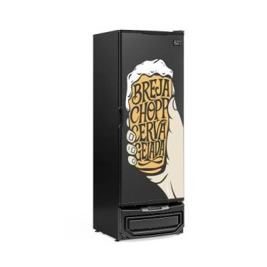 Imagem de Cervejeira Gelopar GCB40BJ 410L Porta Cega Adesivada Preto Degelo Auto