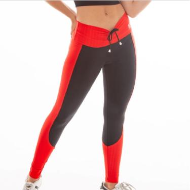 Imagem de Calça Legging GG academia fitnes treino feminina Red Black