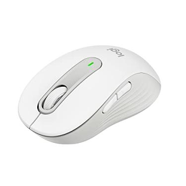 Imagem de Mouse Sem Fio Logitech Signature M650 com Design de Tamanho Compacto, Clique Silencioso, Botões Laterais Personalizáveis, Conexão USB e Bluetooth - Branco