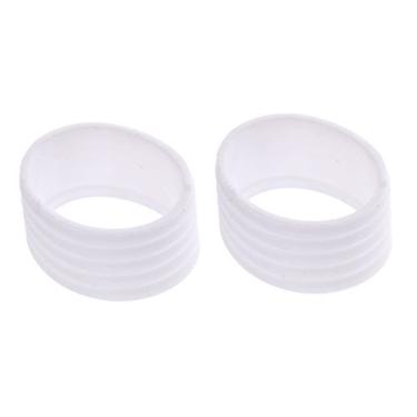 Imagem de Fancyes 2pcs Raquete de Tênis de Badminton Alça Fixe Anel de Proteção Banda Overgrip - Branco