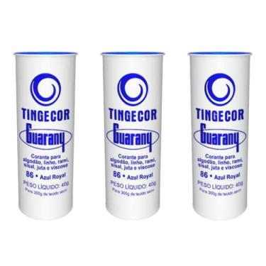 Imagem de Tinta Tecido Tingecor Guarany 40g Tintol (3u) Azul Royal