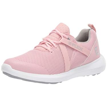 Imagem de FootJoy Tênis de golfe feminino Fj Flex estilo temporada anterior, rosa, 6.5