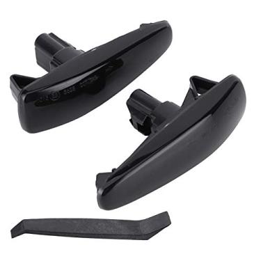 Imagem de 2 peças de luzes de seta de sinalização lateral, lente de fumo, luz âmbar intermitente sequencial, lâmpada piscante LED 8351A001, adequada para Lancer/Evolution Evo X