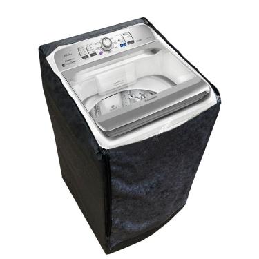 Imagem de Capa Para Maquina De Lavar Panasonic 12 Kg 14 Kg 16 Kg Ziper Preto