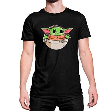 Imagem de Camiseta Bebe Baby Yoda Star Wars Fofo Cor:Preto;Tamanho:GG
