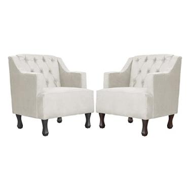 Imagem de Kit 02 poltronas Genesis Luxo Suede Cores - DS Estofados
