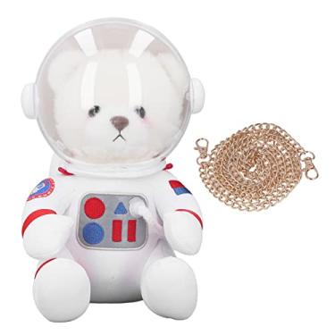Imagem de Space Bear Doll, 11.81in Spaceman Space Toy Small Bag Adorable Down Cotton Cartoon Bear Doll for Birthday Gift(White)