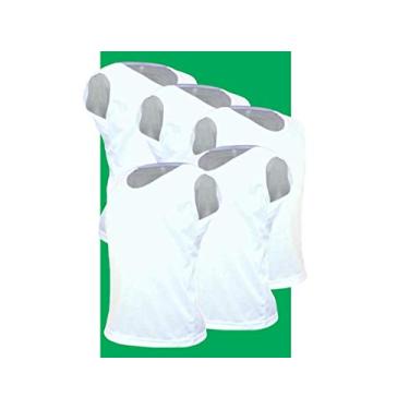 Imagem de Kit 5 Camisetas Lisa Regata infantil 100% Poliéster Branca Tamanho 08