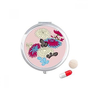 Imagem de Caixa de armazenamento de remédios com pintura de cultura japonesa rosa