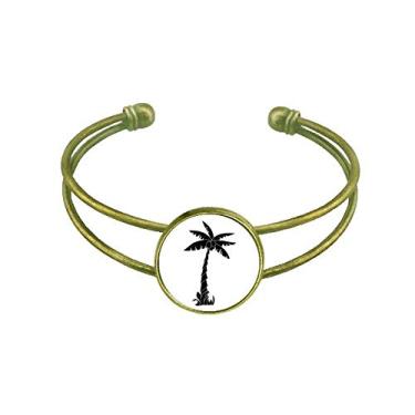 Imagem de Bracelete retrô com silhueta preta de coqueiro da Plant