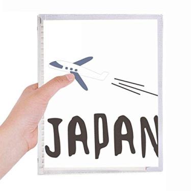 Imagem de Caderno de viagem de avião japonês Wellcome com folhas soltas e diário recarregável