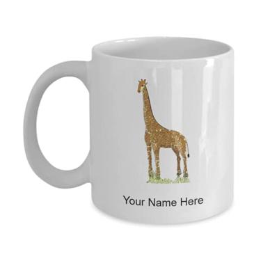 Imagem de Caneca de girafa personalizada, xícara de café de girafa, ideia de presente de girafa, copo de girafa personalizado, caneca de girafa personalizada - Caneca de café de 325 ml
