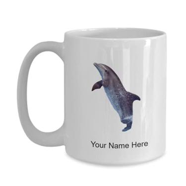 Imagem de Caneca personalizada de garrafa-golfinho, copo de café garrafa-golfinho, ideia de presente garrafa-golfinho - caneca de café de 445 ml