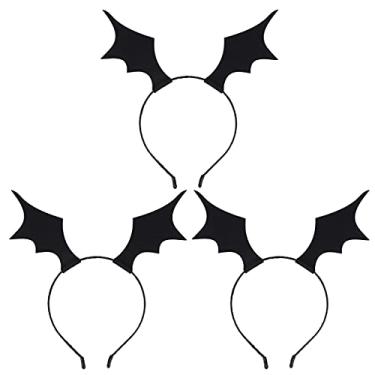 Imagem de 3 Pecas Asas De Morcego Bandana De Morcego Preto Decoração Preta Argola De Cabelo Decorativa De Halloween Faixa De Cabelo Do Dia Das Bruxas Arco De Cabelo Mulheres Cosplay Sentido