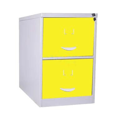 Imagem de Arquivo De Aço 2 Gavetas P/ Pasta Suspensa C/ Chave Amarelo