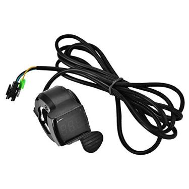 Imagem de Maxmartt Thumb Throttle Speed Control, para scooter elétrico, bicicleta elétrica, com acessório de exibição de voltagem da bateria LCD (12V-99V)