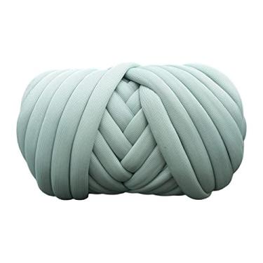 Imagem de Tachiuwa Tubo de fio de poliéster Fio feito à mão Braço de tricô Fio tubular Jumbo Fio para crochê Bolsa de mão Travesseiro, VERDE