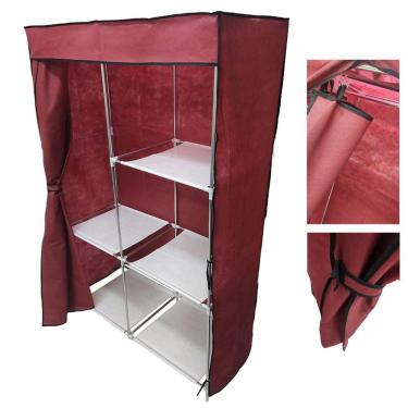 Imagem de Guarda Roupa Cabideiro Armario Dobravel Organizador Portatil Sapateira Quarto Closet Versatil Multiuso Resistente