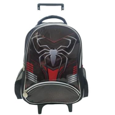 Imagem de Mochila Bolsa Escolar Infantil Aranha Com Rodinha Menino