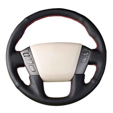 Imagem de Capa de volante, para Nissan Titan 2013-2018, personalize couro costurado à mão DIY
