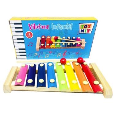 Imagem de Xilofone Infantil Brinquedo Musical Diferente Com 8 Notas Toy Mix