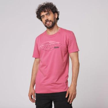 Imagem de Camiseta Manga Curta Silk Frontal Cor Trancoso Mormaii Estampado Rosa