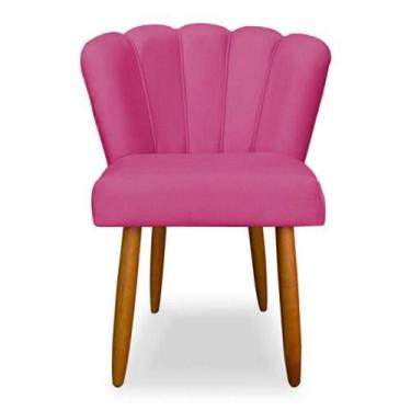 Imagem de Cadeira Eames Sala Jantar Penteadeira Pétala Veludo Rosa Pink - Incasa