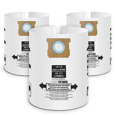 Imagem de Pacote com 3 sacos de filtro de vácuo compatíveis com sacos de aspirador de pó de loja de 35 a 35 litros, serve para tipo F 90662 9066200 9066233, Tipo I 9067200 9067233, VF2005, CMXZVBE3877 e CMXZVBE333. 8768