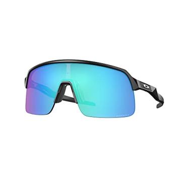 Imagem de Oakley Men's OO9463A Sutro Lite Asian Fit Rectangular Sunglasses, Matte Black/Prizm Sapphire, 39 mm