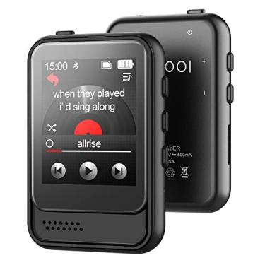 Imagem de MP3 Player com Bluetooth, reprodutor de música portátil de 16 GB com alto-falante e slot para cartão Micro SD MP3 MP4 Player com rádio FM, fone de ouvido, para crianças, expansão máxima de 128 GB