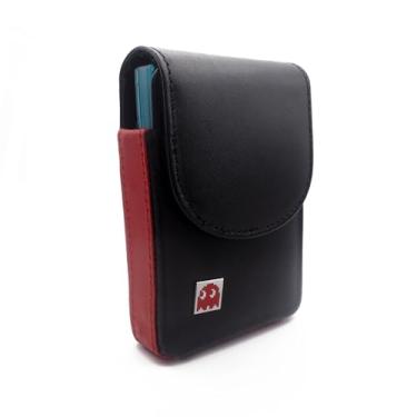 Imagem de Miyoo Mini Plus v2 v3 v4 Real Genuine Leather Case - Uno Bridge Poker Playing Card Single Deck Holder (for Miyoo Mini Black Red)