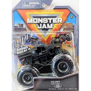 Imagem de Monster Jam Series 24 Soldier Fortune Black Op 1:64 Scale Truck with Bonus Regalo