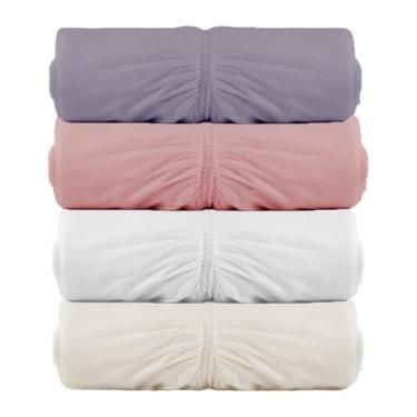 Imagem de Kit 4 Lençóis Malha Queen com Elastico Vivaldi - Fio 30/1 Penteado - 100% Algodao (Kit1)