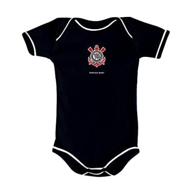 Imagem de Body Bebê Corinthians Preto Curto Oficial - Torcida Baby