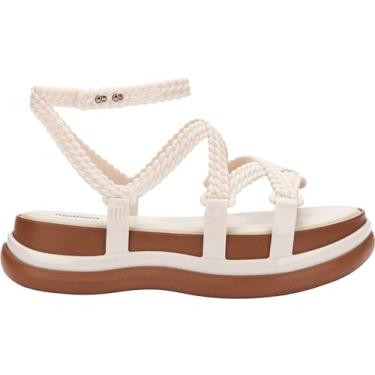 Imagem de Melissa - Plataforma feminina Búzios, Bege/Marrom, 38