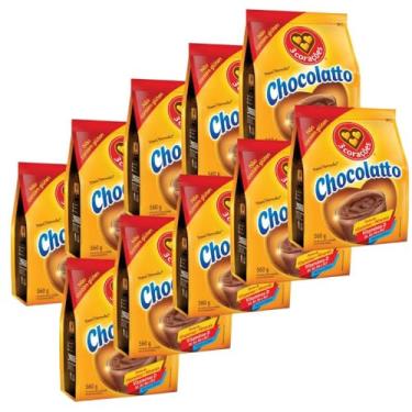 Imagem de Achocolatado em Pó Chocolatto Sem Lactose 3 Corações - 10 pacotes de 560g