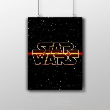 Imagem de Placa Decorativa Star Wars - Logo Wallpaper Universo