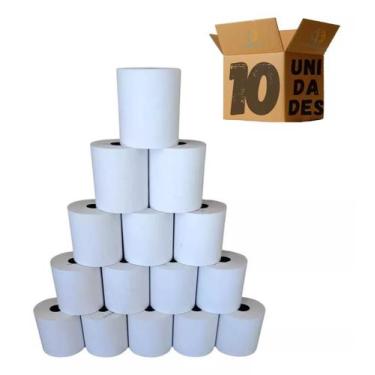 Imagem de Kit 10 Bobinas Térmica Para Cupom Fiscal 80 X 40m - Thega Dml