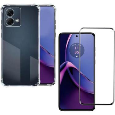 Imagem de Capa Capinha Anti Impacto + Película de Vidro 3D Para Moto G84 Tela De