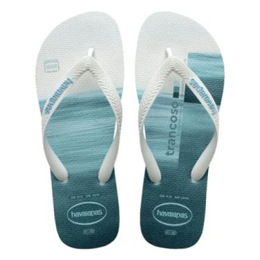 Imagem de Sandálias Havaianas Top Surfer, Branco e Azul Claro, USA 6/7, EUR 39/40 (Branco, BR, Adulto, Faixa Numérico, 37, 38)