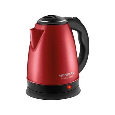 Imagem de Chaleira Elétrica Mondial Pratic CE-06-R Vermelha - 2L, Vermelho e Ino