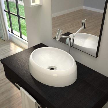 Imagem de Kit 3 Cubas de Apoio para Banheiro Ov39w Capri Compace Branco