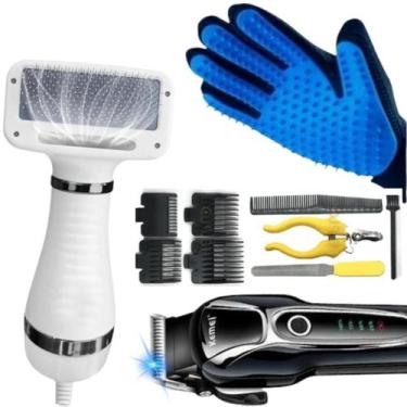 Imagem de Kit de Grooming: Máquina Tosa 1991, Secador e Luva - AL, Bivolt