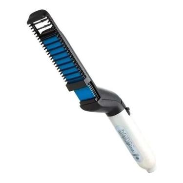 Imagem de Prancha Pente Escova Cerâmica Alisador Cabelo Barba Bivolt - ION, Bivo